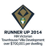 Runner Up 2014 HIA Vic Townhouse/Villa Development over $700k per dwelling