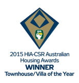 2015 HIA-CSR Australian Housing Awards Winner Townhouse/Villa of the Year
